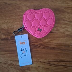 Lug Magenta Heart Coin Pouch